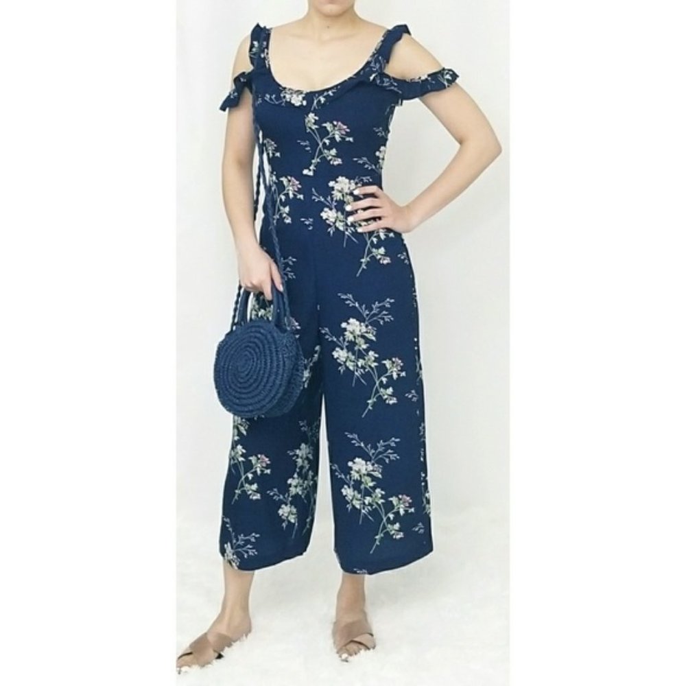 Love Sen Silk Floral Jumpsuit